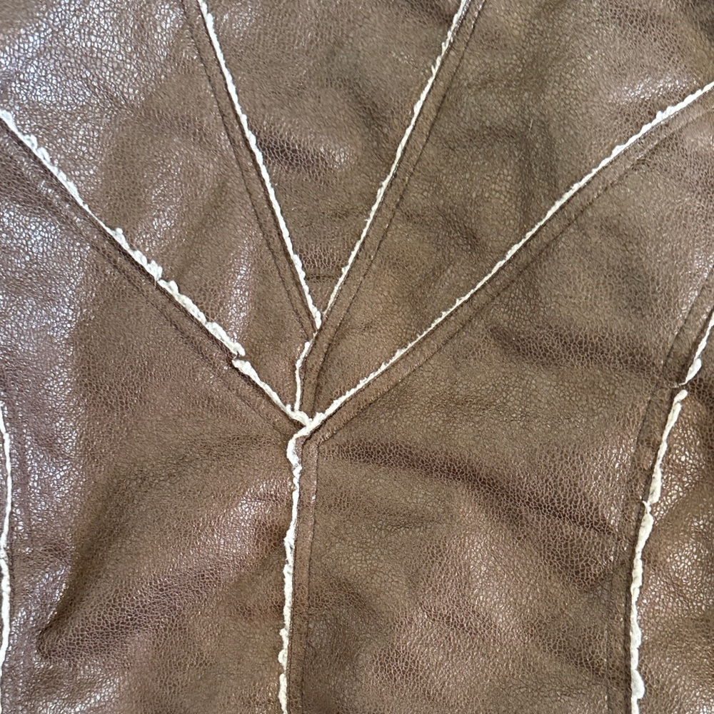 Cute Shearling Lined Brown Jacket - M - image 9